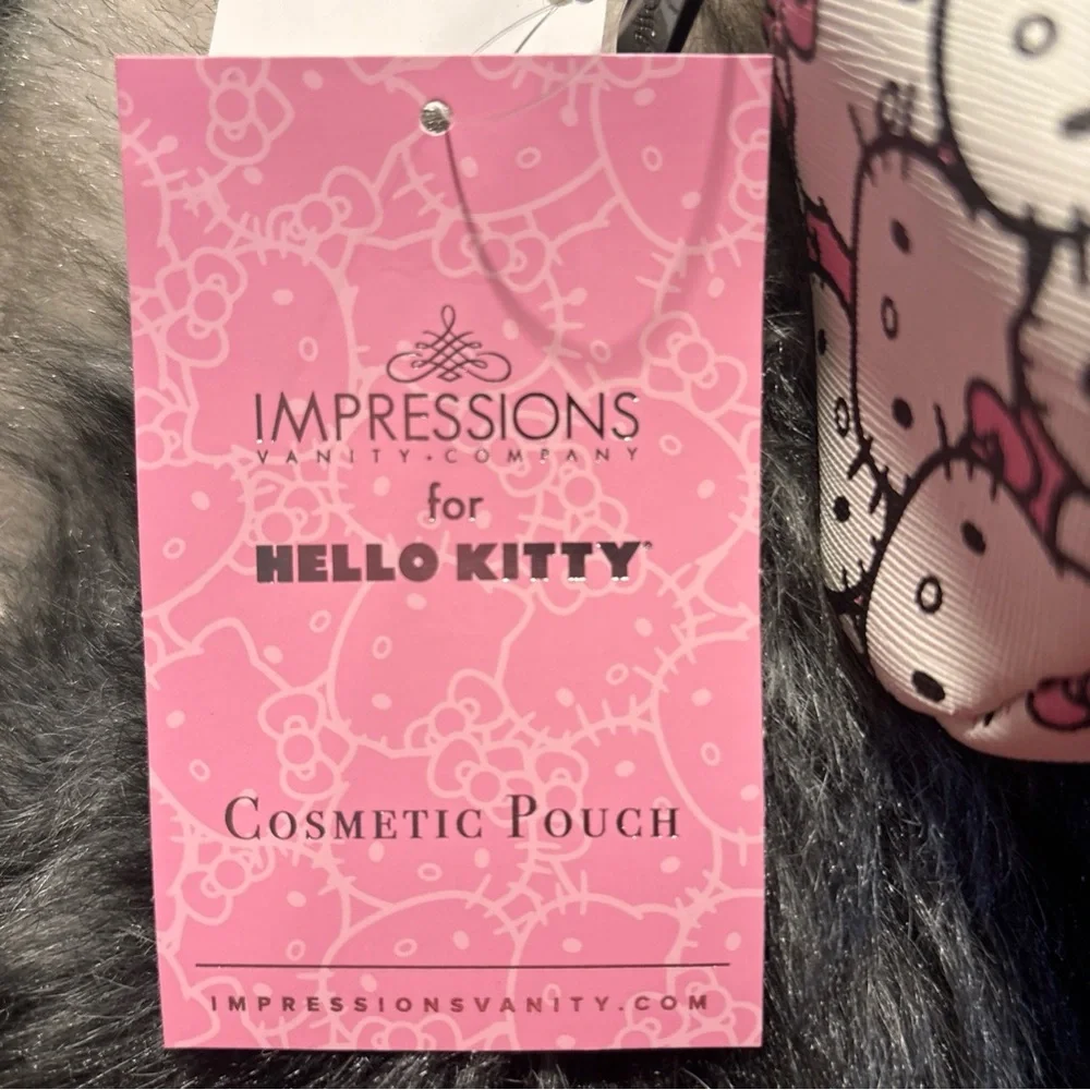 Hello Kitty Pink and White Patterned Pouch